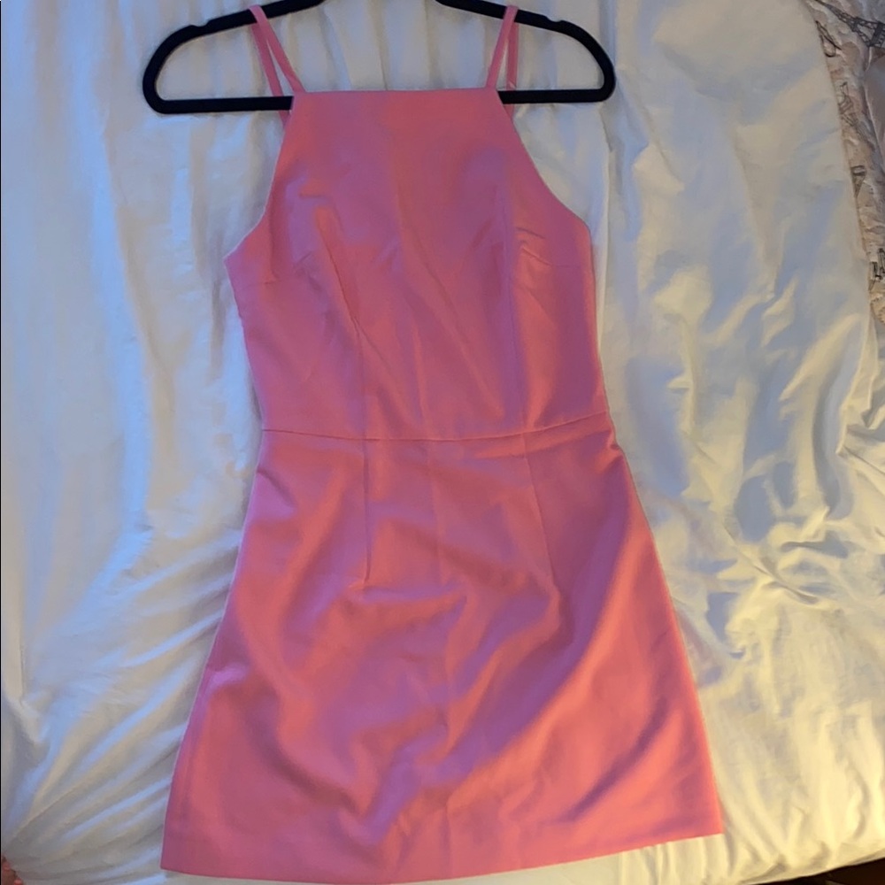French Connection Pink Halter Sheath Mini Dress